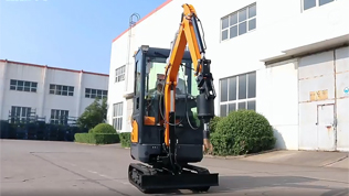 小型挖掘机钻头操作视频